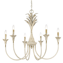 Golden 0846-6 AI - Golden Lighting Lillianne 6-light Chandelier in Antique Ivory